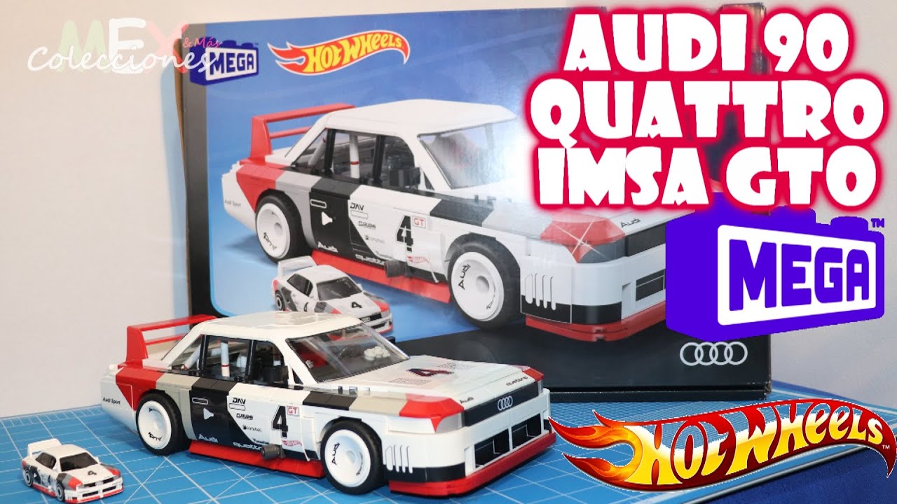 MEGA Hot Wheels Audi 90 Quattro IMSA GTO - Set De Construcción De 973 Bloques Con Coche Die-cast, Para Coleccionistas +18 Años