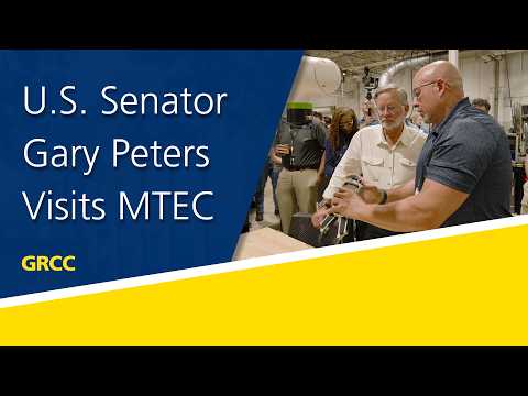 U.S. Senator Gary Peters Motorcycle Tour Visits New Automation Lab at GRCC