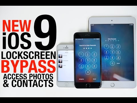 NEW iOS 9 Lockscreen Bypass - Access Photos & Contacts Without Passcode