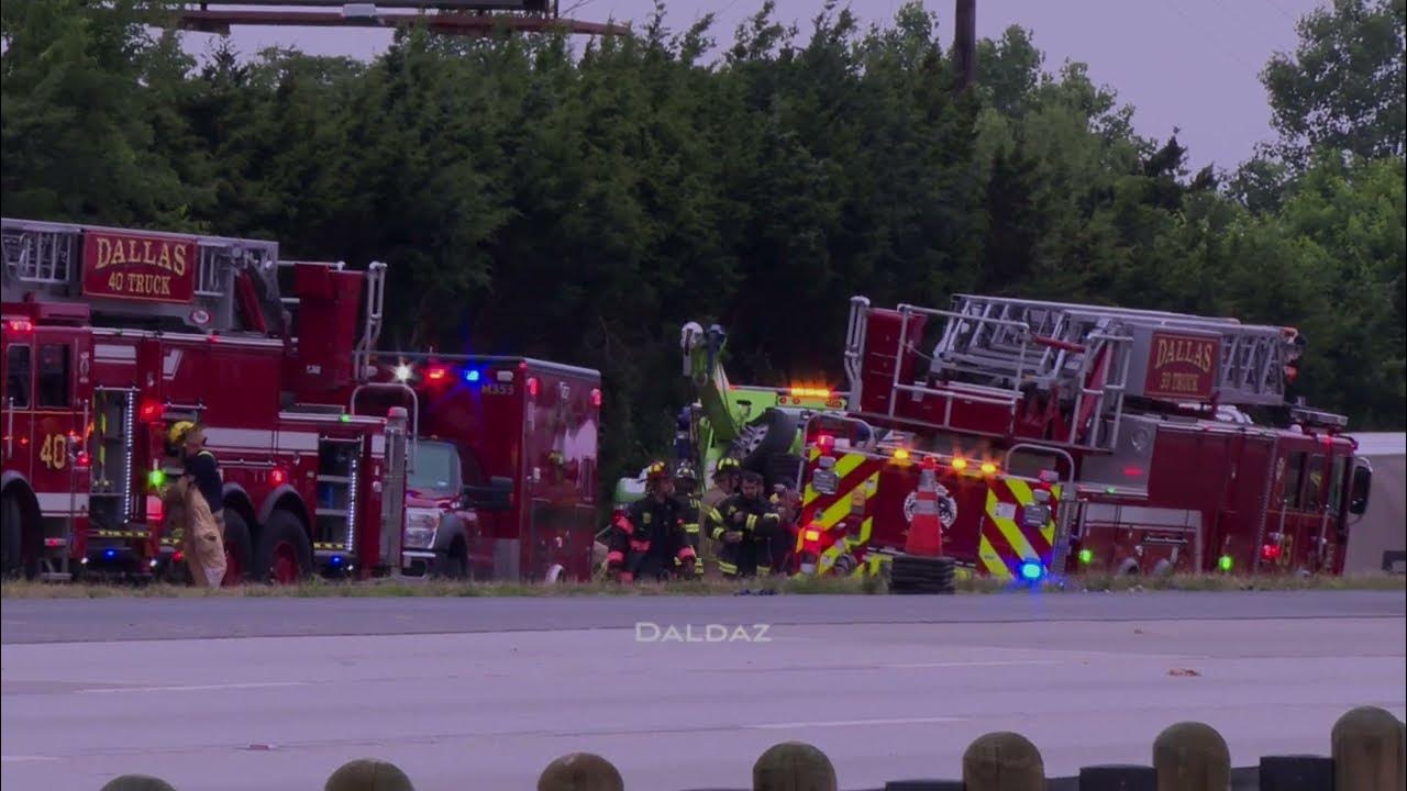 Semi Overturns on I20 LBJ FWY & Houston School Road YouTube