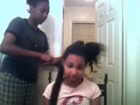 How To Straighten Really Frizz Curly Puffy Hair Youtube