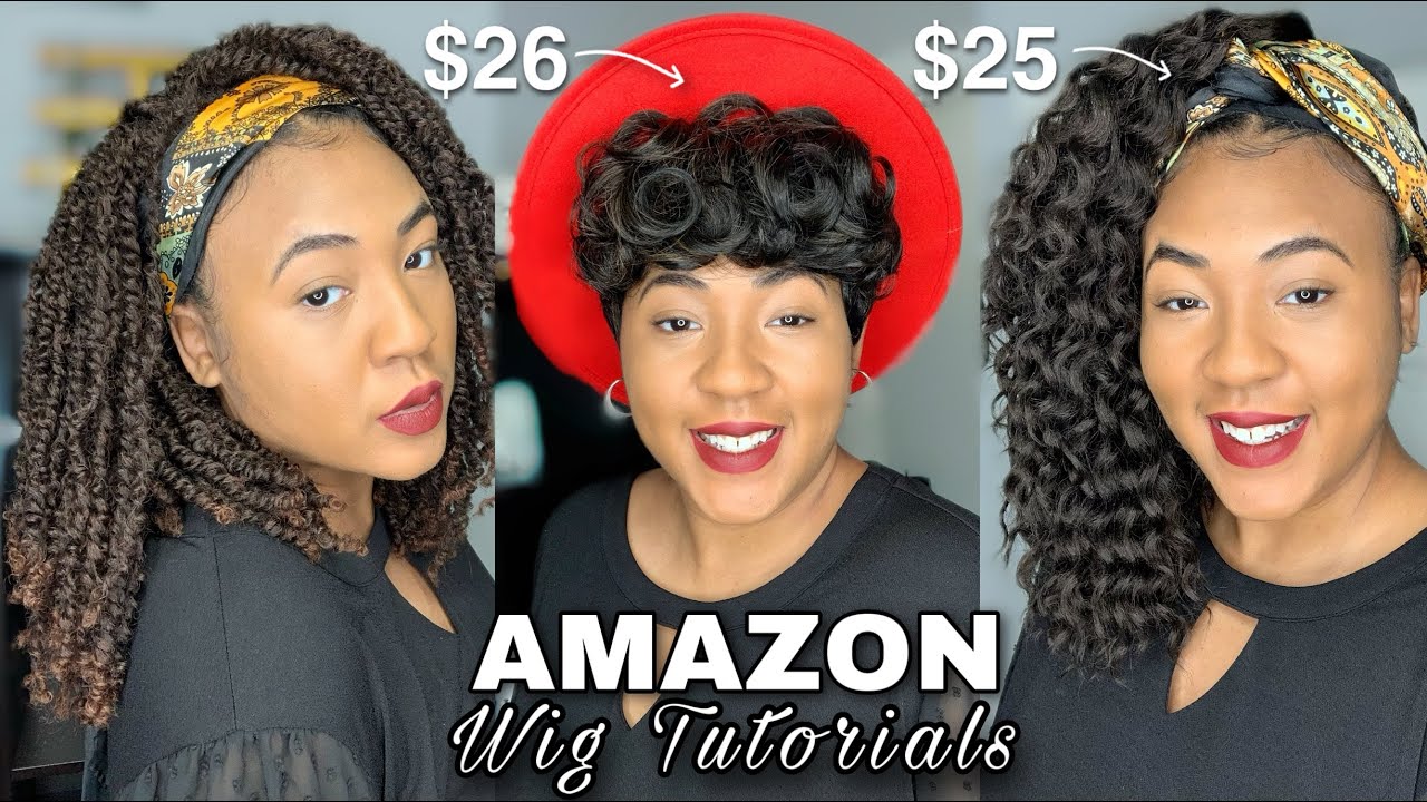 MUST SEE AMAZON HEADBAND WIGS! ON THE GO CHEAP HEADBAND WIGS + NO EDGES WIG REVIEW YouTube