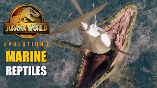 All Marine Reptiles - Feeding Time - Jurassic World Evolution 2 (4K 60FPS)