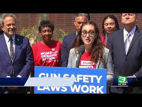 Gun violence victim praises new California gun bill
