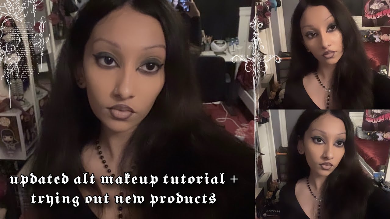 updated alt makeup tutorial + trying out new products - YouTube