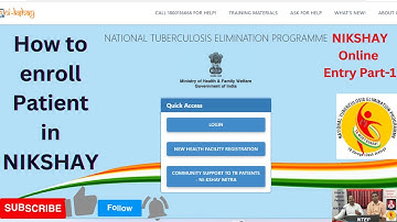 How to enroll TB Patient in NIKSHAY Portal