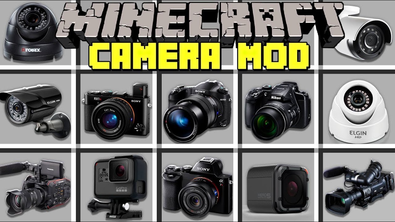 Minecraft CAMERA MOD l SECURITY CAMERAS FOR BASES, HOUSES & MORE! l