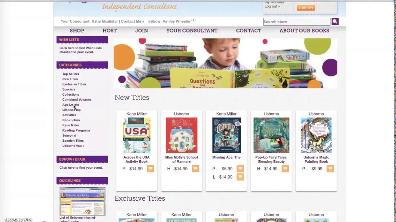 Usborne Ecommerce Back Office YouTube