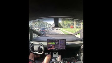 Cybertruck FSD - Talking with Grok, FSD Handles Turns and Sudden Stops