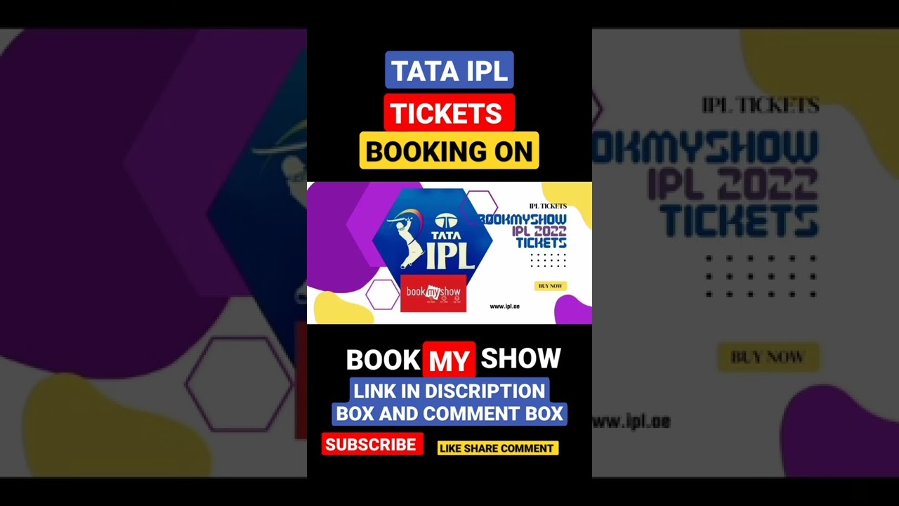TATA IPL 2022 TICKETS BOOKING ON BOOKMYSHOW