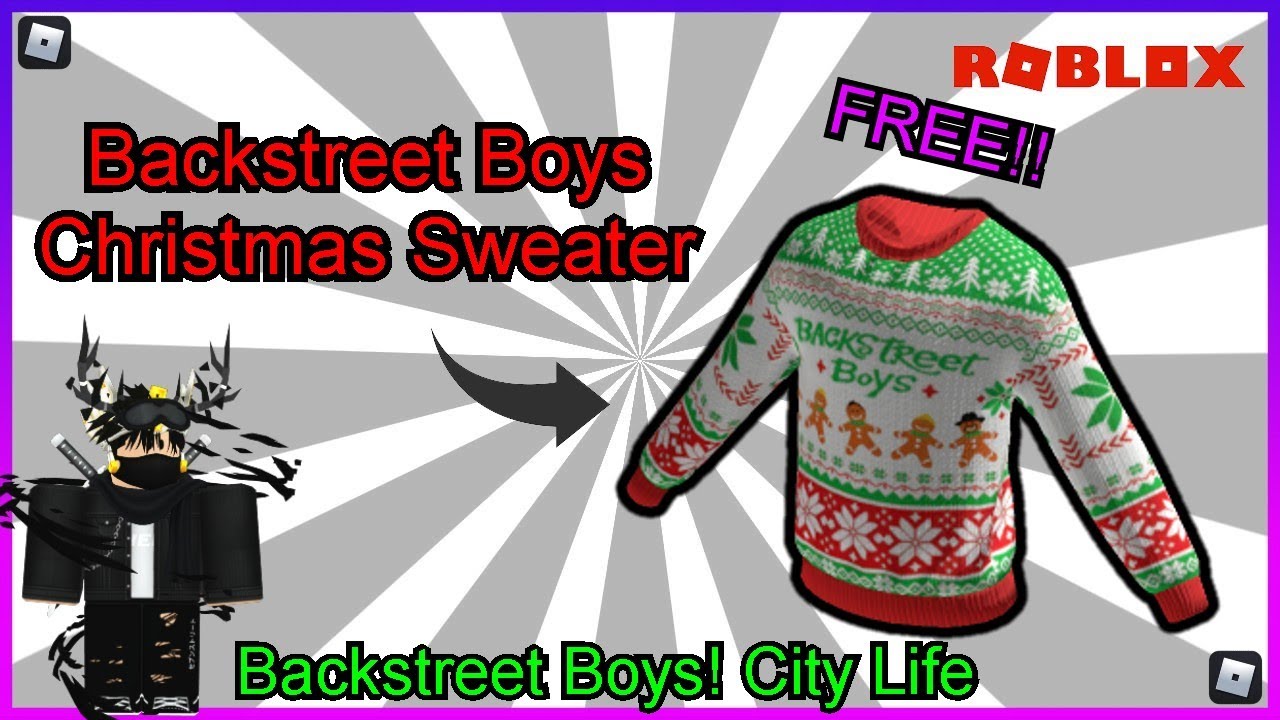 Como pegar 1 roupa 3D grátis de Natal no roblox no mapa Backstreet Boys  City Life 