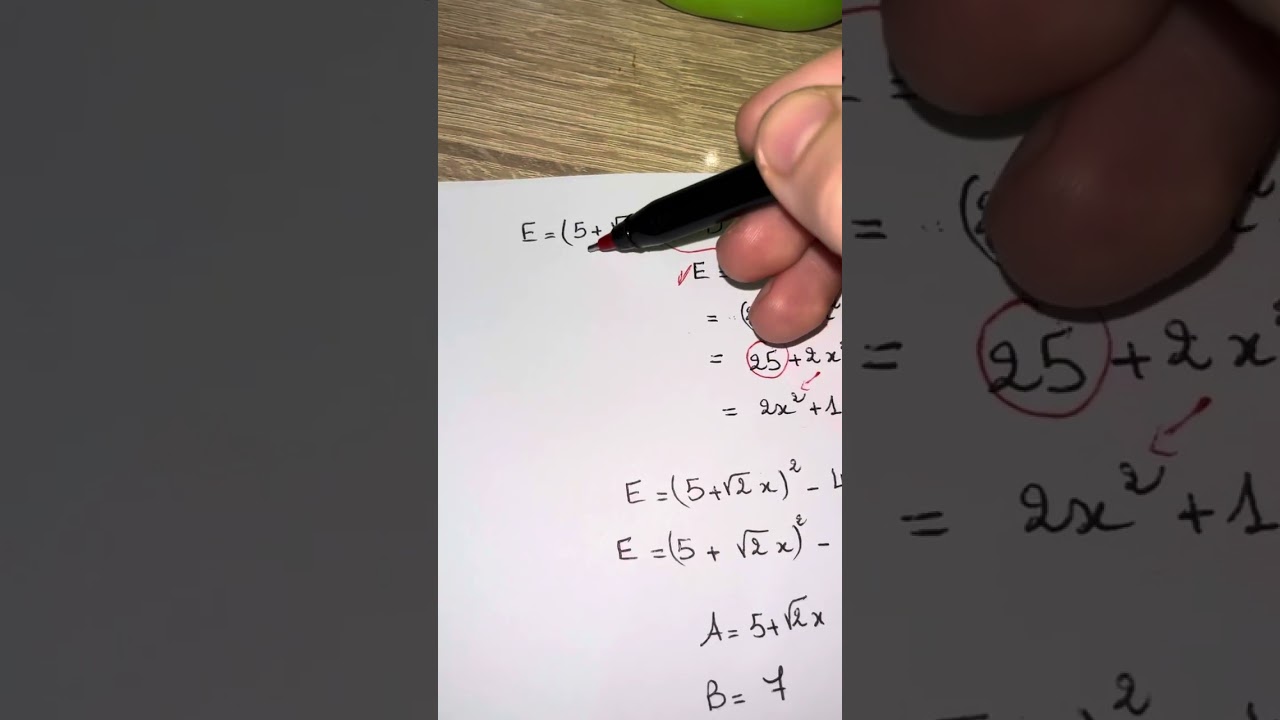 حل تمرين مقترح حول الحساب الحرفي #bem2025 #رياضيات #maths #سنة_رابعة_متوسط #تمارين