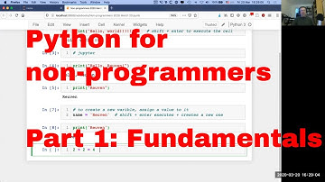 Python for non-programmers, lesson 1: Intro and fundamentals