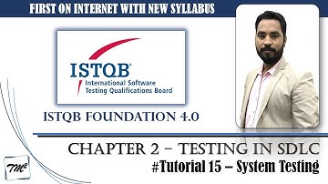 ISTQB FOUNDATION 4.0 | Tutorial 15 | Test Levels | System Testing | CTFL Tutorials | TM Square