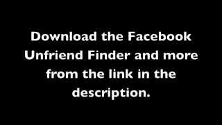 Facebook Unfriend Finder: FREE SOFTWARE screenshot 2