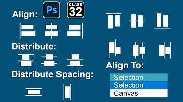 How to use Align and Distribute in photoshop / Align Layers Adobe Photoshop for Beginners Class 32