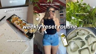 WEEKLY RESET ROUTINE: how i successfully prepare for a new week!♡ cleaning & goal setting🌱