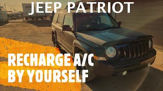 Jeep Patriot  HOW TO RECHARGE / REFILL A/C AIR CONDITIONING BY YOURSELF