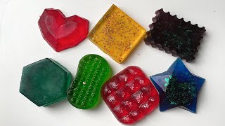 ASMR cutting glycerin soap