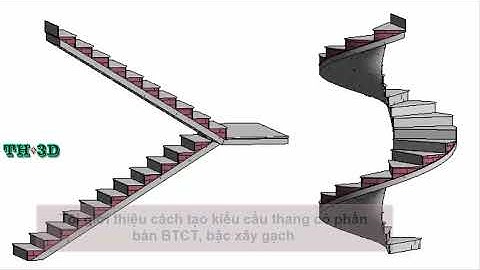 Revit Tutorial - Tạo cầu thang bản bê tông, bậc xây gạch có mặt, cổ bậc