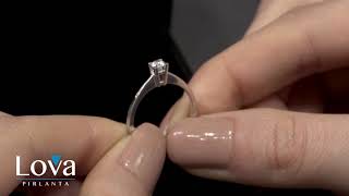 Lova Pırlanta - 0,15 Karat Pırlanta Tektaş Yüzük - 1030027