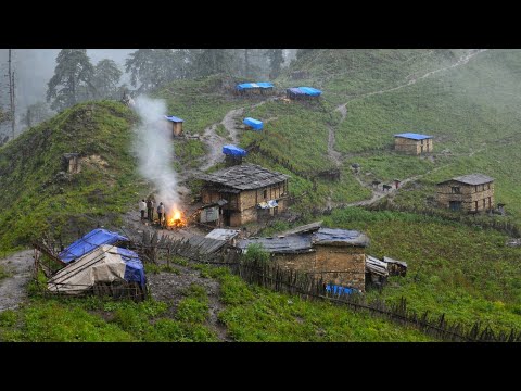This is Most Beautiful Rural Life During The Heavy Rain | Rural Documentary Video In Rainy Seasons |