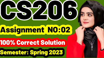 CS206 assignment no 2 Solution spring 2023 by learning with happy mood|CS206 Assignment # 02-Cisco