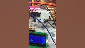Variable resistor control LED  use PIC Microcontroller and Mikro C