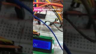 Variable resistor control LED  use PIC Microcontroller and Mikro C