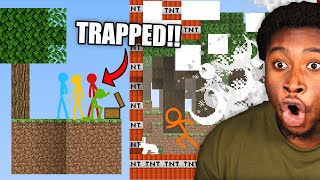 STUCK IN THE SKY & TNT SPEEDRUN! | Animation vs Minecraft Shorts 11-12!