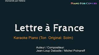 Karaoke Piano Lettre à France (Polnareff)