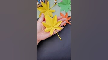 DIY Paper Maple Leaves | Easy Autumn Craft #diy #artandcraft #art #craft #handmade #paper #paperart