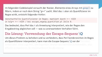 Wie man g+ +  in Perl Regex behandelt: Sonderzeichen mit \Q maskieren