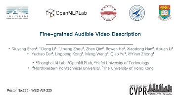CVPR2023 Fine-Grained Audible Video Description [Wed-AM-225]
