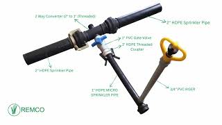 REMCO PIPES - 1 HDPE MICRO SPRINKLER PIPE SETUP #SprinklerIrrigation #HDPEPipe #RemcoPipes