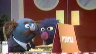 Sesame Street Grover Serves A Sandwich Waiter Grover