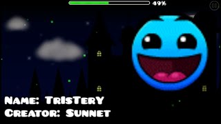 Tristery - Sunnet
~ Read Description
ID and stuff is in the video
In Game Music: Lavender Town Haunting
Artist: Solkrieg
Newgrounds link: http://www.newgrounds.com/audio/listen/488781
~Icon: Completed “Theory Of Everything 2” in Normal mode
~Ship: Completed 10 demon difficulty levels in normal mode
~Ball: Collected 2000 stars
~UFO: Decrypter, Found the secret
~Trail: Completed 10 map packs
~ Dart: Collected 2500 Stars
~ Robot: Completed Deadlocked in Normal Mode
~ Intro made by Flux! Here’s his channel: https://www.youtube.com/channel/UCrxzm7taEKgcx9-hG5y3jPQ
~ Intro Music: https://www.youtube.com/watch?v=JU2hGCCvj1Q
Game: Geometry Dash By RobTop Games
Get Geometry Dash:
- Apple App Store: https://itunes.apple.com/ca/app/geometry-dash/id625334537?mt=8
- Steam: http://store.steampowered.com/app/322170/
- Google Play Store: https://play.google.com/store/apps/details?id=com.robtopx.geometryjump&hl=en
- Windows/Microsoft Appstore: https://www.microsoft.com/en-us/store/apps/geometry-dash/9wzdncrdlcd2
~ My Twitch: https://www.twitch.tv/iijigsawii
~ My Twitter: https://twitter.com/GmdJigSaw
~ My Menu Song: Saw Theme Song Tristery - Sunnet