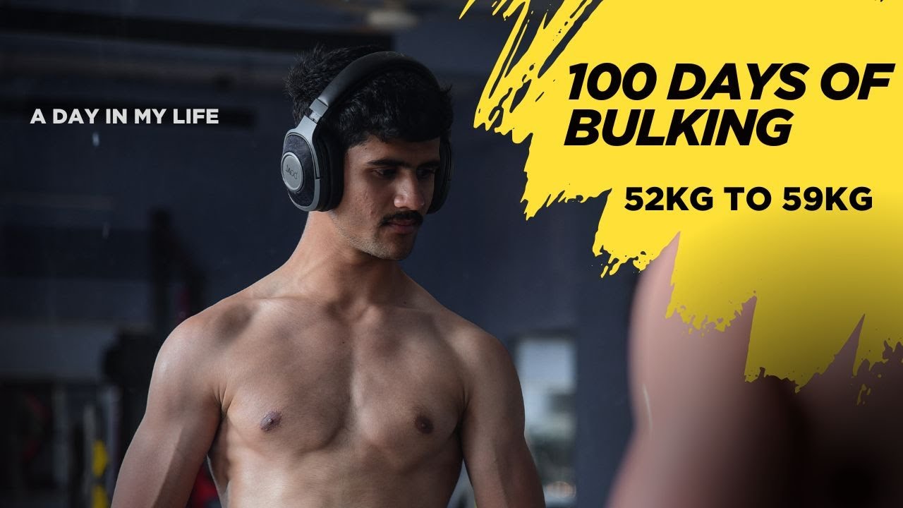 Bulking Gym Routine 100 days of bulking results / Gym, Diet, Routine & Hustle - YouTube