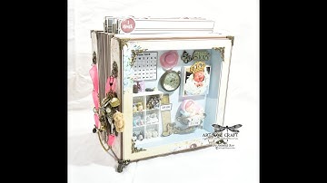 Baby Record Book Accordion Tag Box Video Tutorial with photos