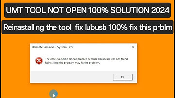 umt error fix / umt tool reinasstaling the program may fix this problem 2024 update
