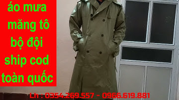 áo mưa măng tô bộ đội chuẩn cấp phát ship cod toàn quốc