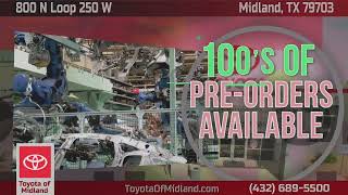 Toyota of Midland, Texas - Vehicles Are Going Fast!