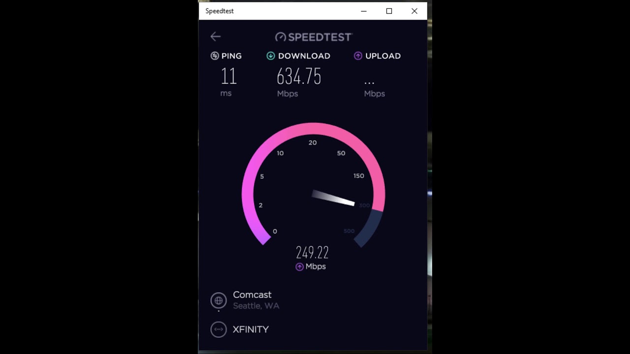 speedtest xfinity net