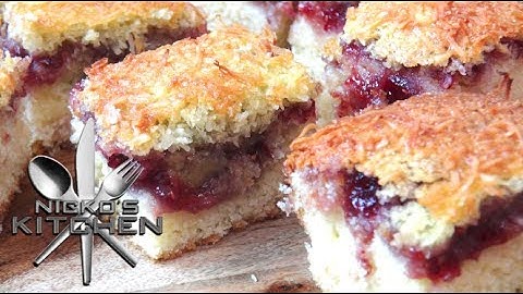 Raspberry & Coconut Slice - Video Recipe