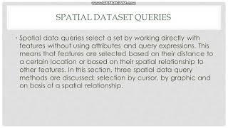 Lecture. Selection  queries in GIS