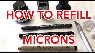 How to refill Microns easily. Micron Life Hack Use your own quality inks and save money!