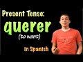 01043 Spanish Lesson - Present tense: querer - YouTube