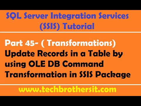 SSIS Tutorial Part 45-Update Records in a Table by using OLE DB Command  Transformation - YouTube