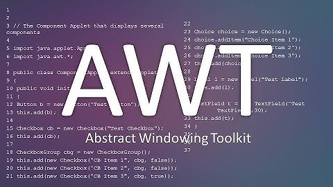 OOP2 | GUI-AWT/Abstract Windowing Toolkit