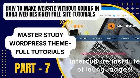 Create website without coding | Xara Web Designer | WordPress Theme Part -7